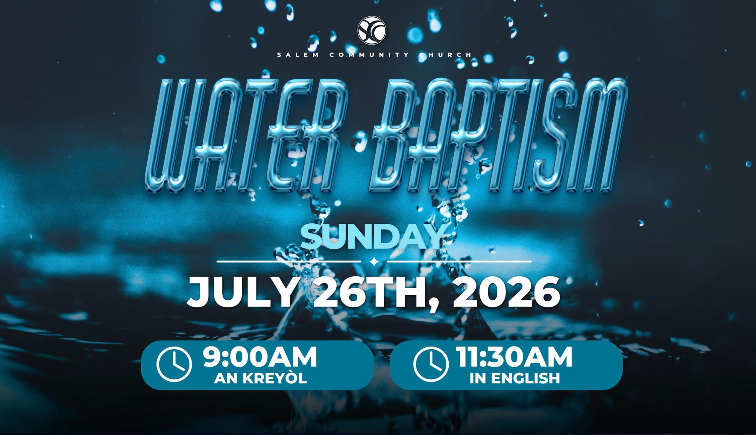 Water Baptism Sunday