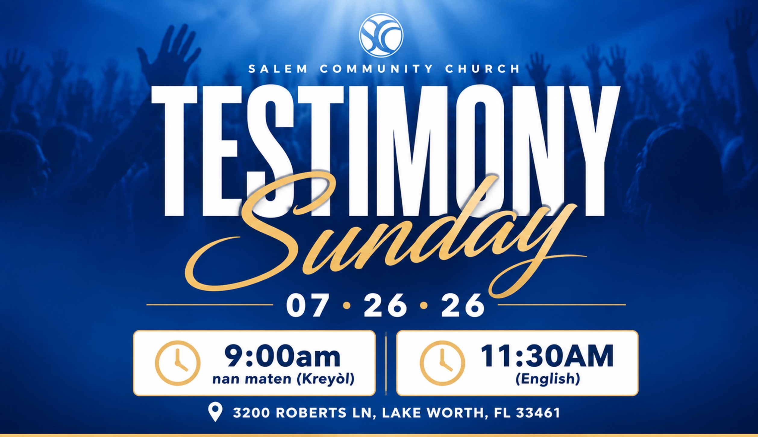 Testimony Sunday – Celebrate What God Has Done!